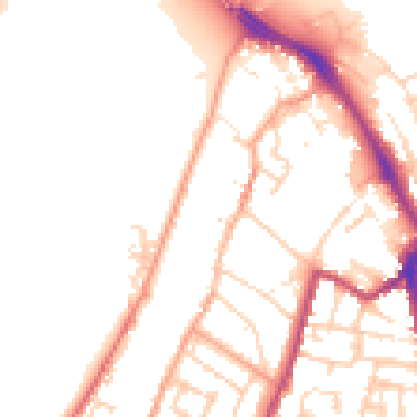 Daytime road noise heatmap for ME1 1FL