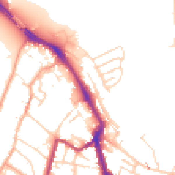 Daytime road noise heatmap for ME1 1FR
