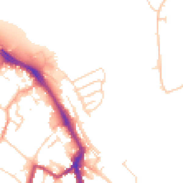 Daytime road noise heatmap for ME1 1FU
