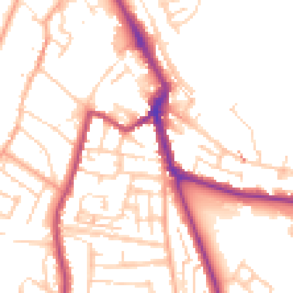 Daytime road noise heatmap for ME1 1HP