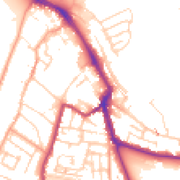 Daytime road noise heatmap for ME1 1JF