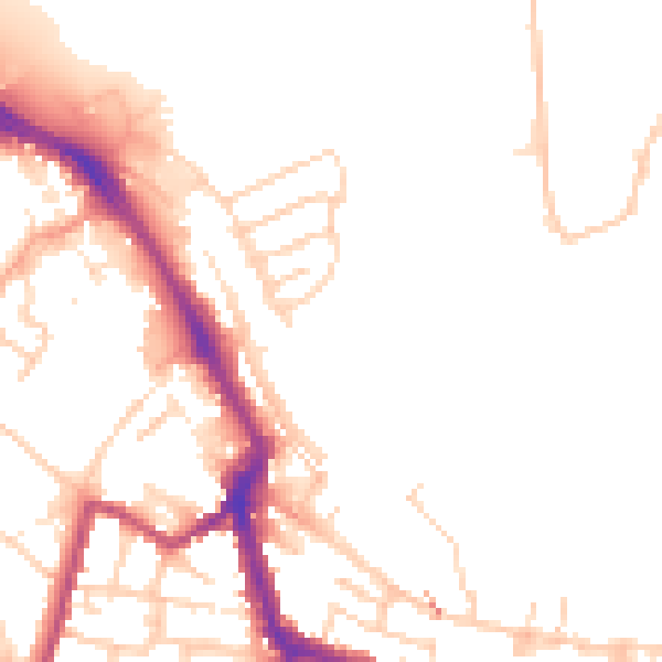 Daytime road noise heatmap for ME1 1JH