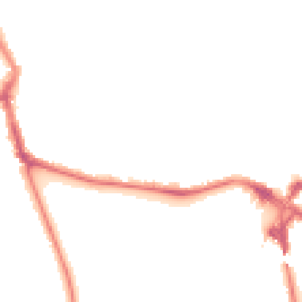 Night-time road noise heatmap for ME1 1JR