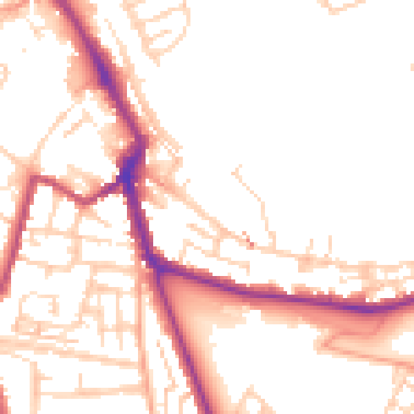 Daytime road noise heatmap for ME1 1LT