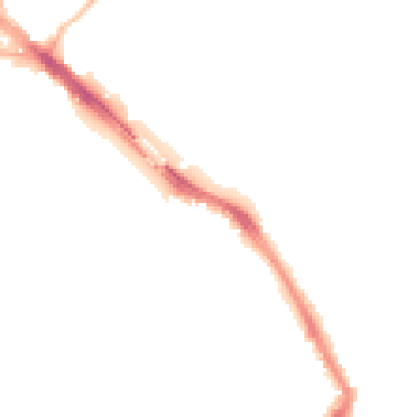 Night-time road noise heatmap for ME1 1PY