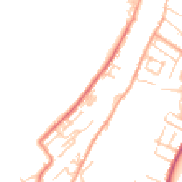 Daytime road noise heatmap for ME1 1SQ
