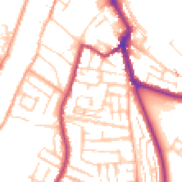 Daytime road noise heatmap for ME1 1YQ