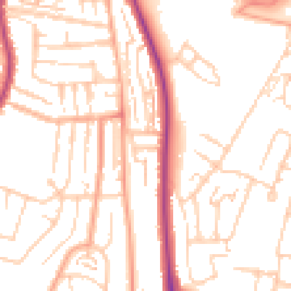 Daytime road noise heatmap for ME1 2AS