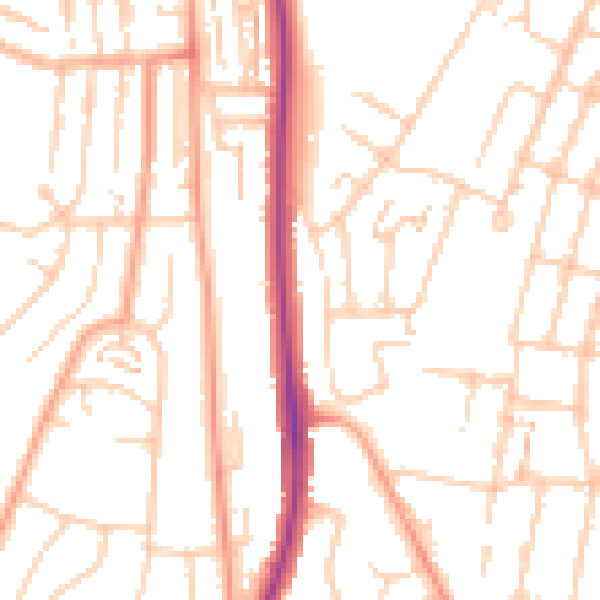 Daytime road noise heatmap for ME1 2AX