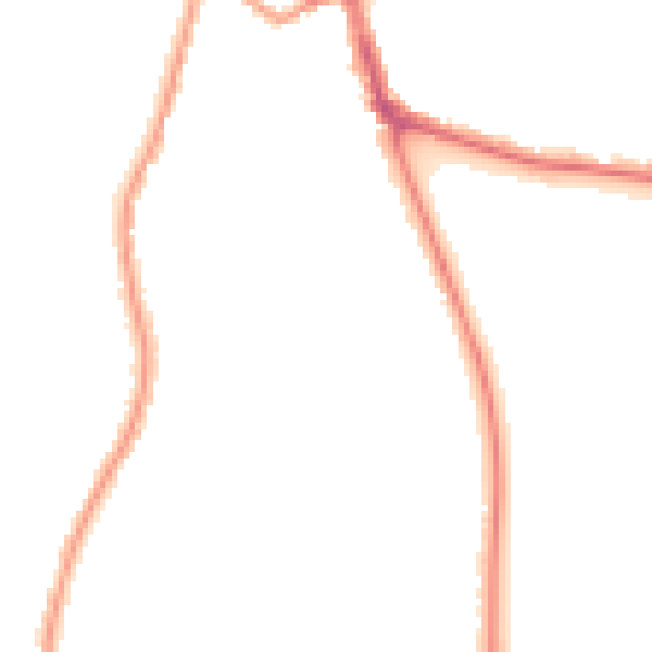 Night-time road noise heatmap for ME1 2DU
