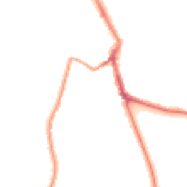 Night-time road noise heatmap for ME1 2FB