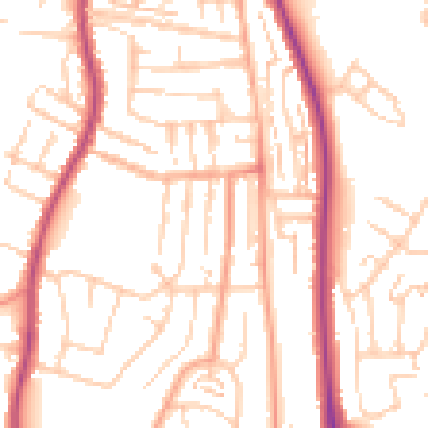Daytime road noise heatmap for ME1 2HN
