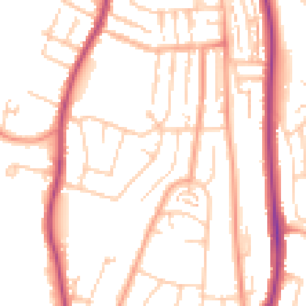 Daytime road noise heatmap for ME1 2JB