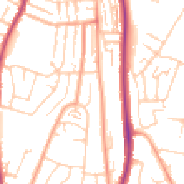 Daytime road noise heatmap for ME1 2QF