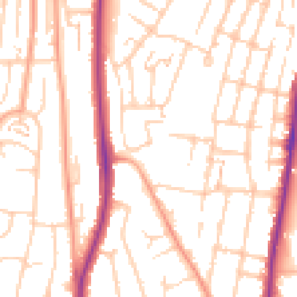 Daytime road noise heatmap for ME1 2QL