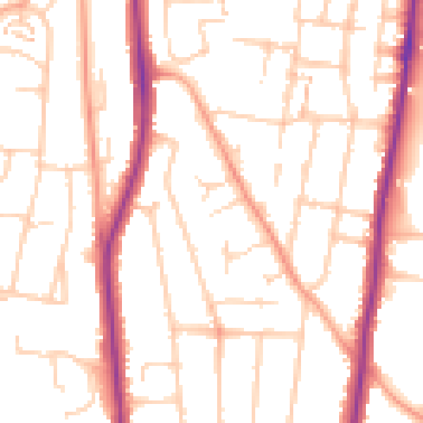 Daytime road noise heatmap for ME1 2RE