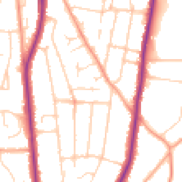 Daytime road noise heatmap for ME1 2RU