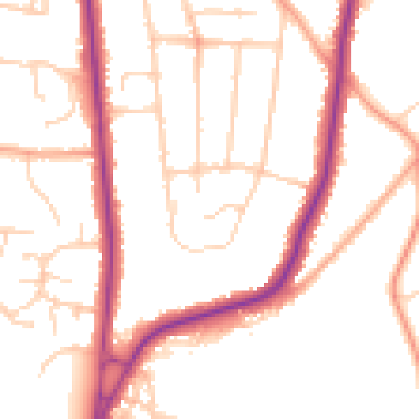 Daytime road noise heatmap for ME1 2TF