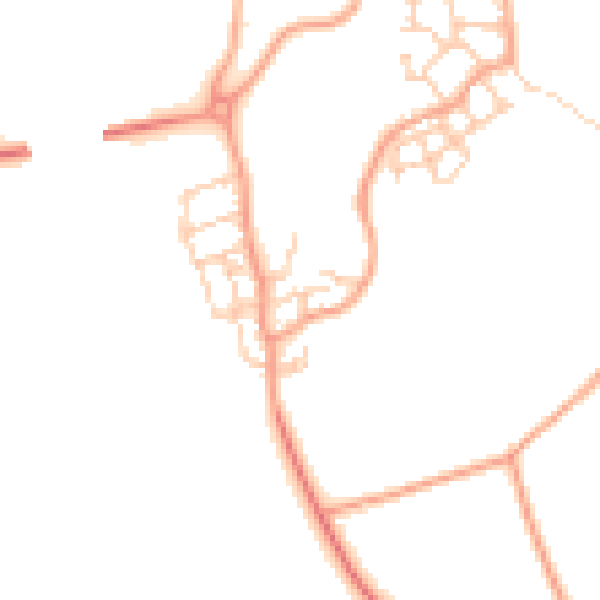 Daytime road noise heatmap for ME1 3FT