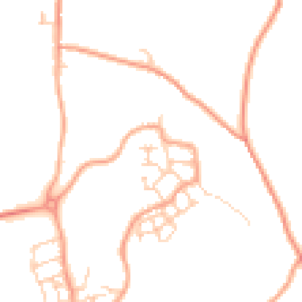 Daytime road noise heatmap for ME1 3GN
