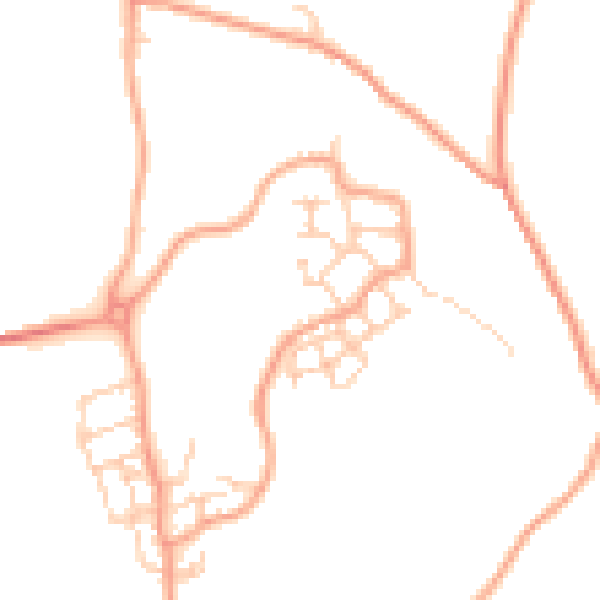 Daytime road noise heatmap for ME1 3GW