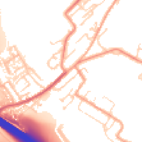 Daytime road noise heatmap for ME1 3HH