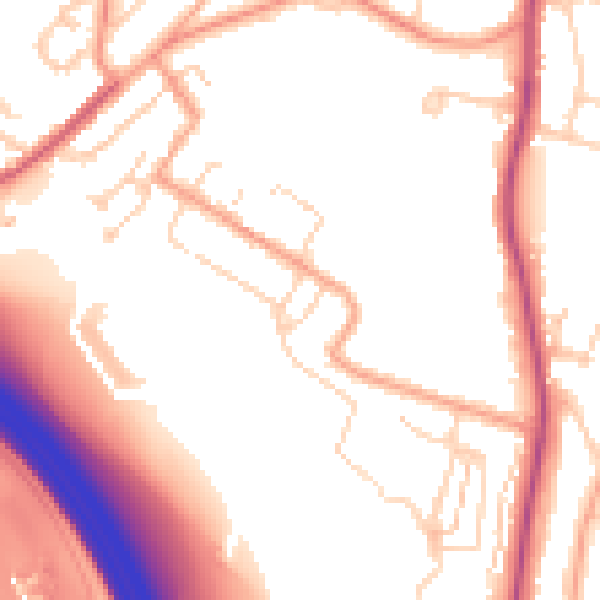 Daytime road noise heatmap for ME1 3PD