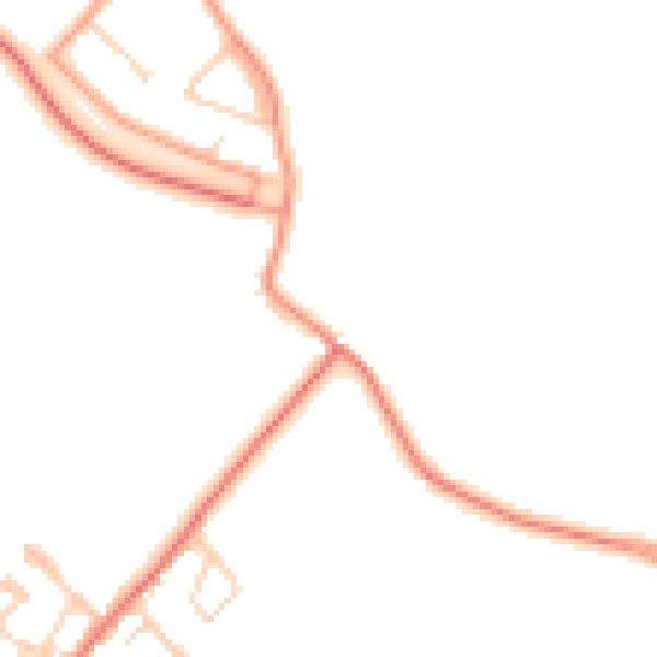 Daytime road noise heatmap for ME1 3SN