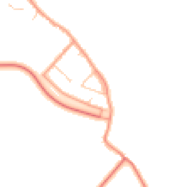 Daytime road noise heatmap for ME1 3ST