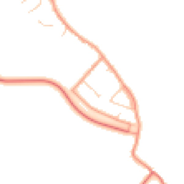Daytime road noise heatmap for ME1 3SZ