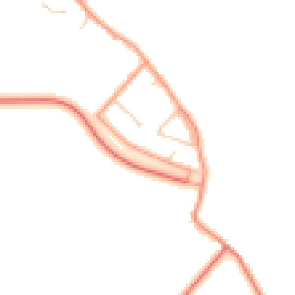 Daytime road noise heatmap for ME1 3TA