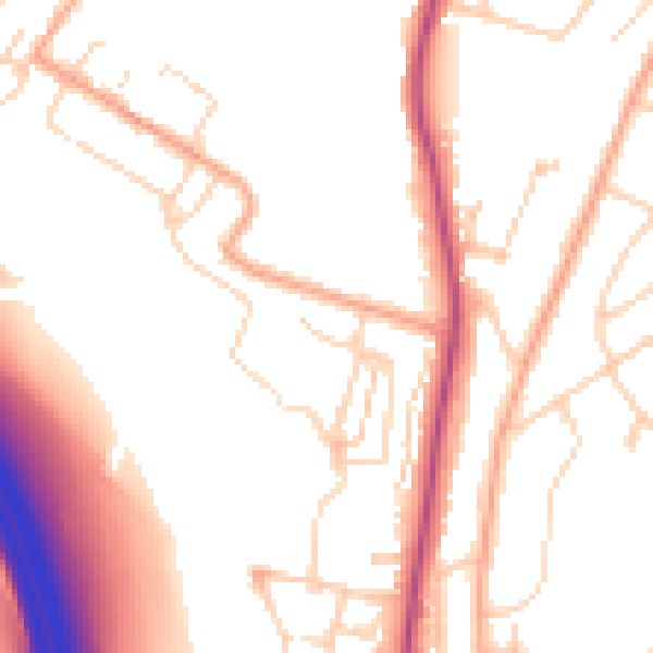 Daytime road noise heatmap for ME1 3TF