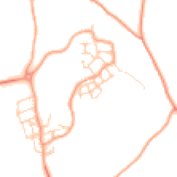 Daytime road noise heatmap for ME1 3WL