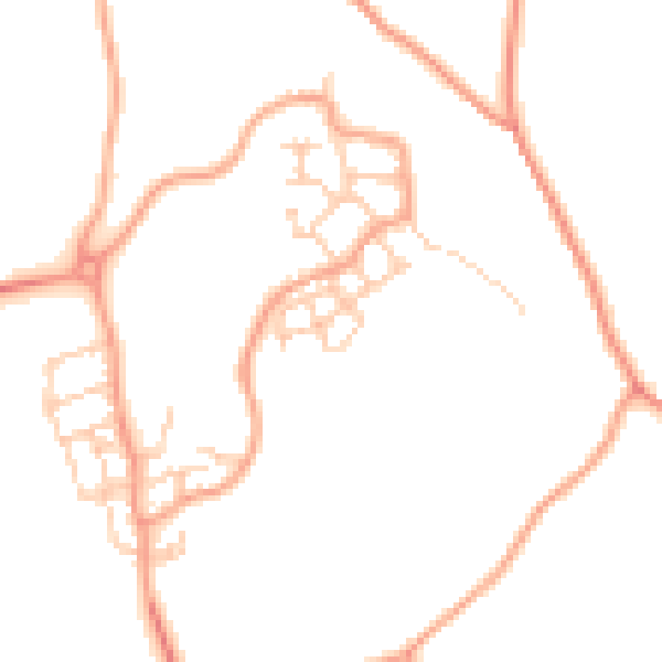 Daytime road noise heatmap for ME1 3WS