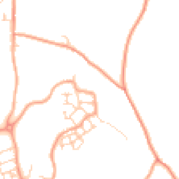 Daytime road noise heatmap for ME1 3YU