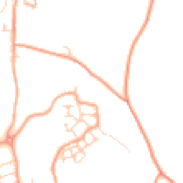 Daytime road noise heatmap for ME1 3YW