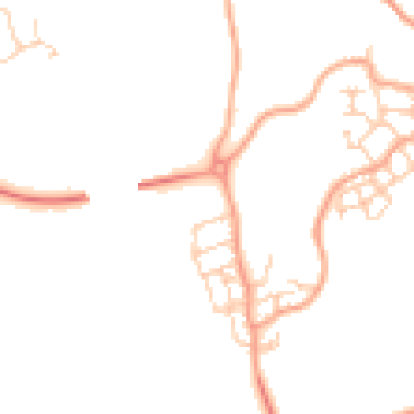Daytime road noise heatmap for ME1 3ZF