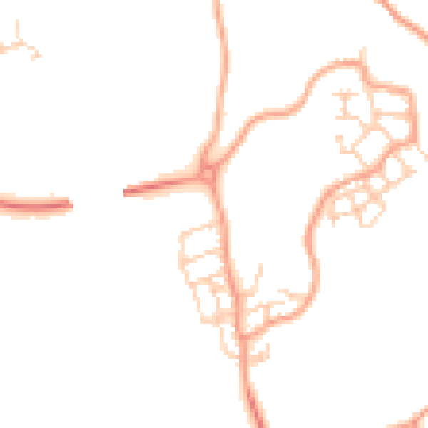 Daytime road noise heatmap for ME1 3ZN