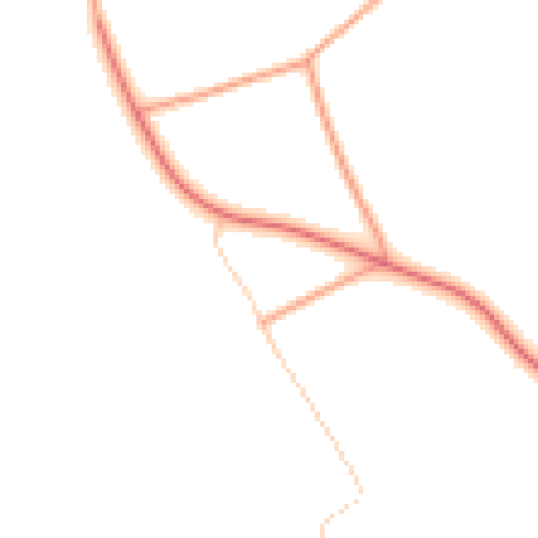 Daytime road noise heatmap for ME1 3ZS
