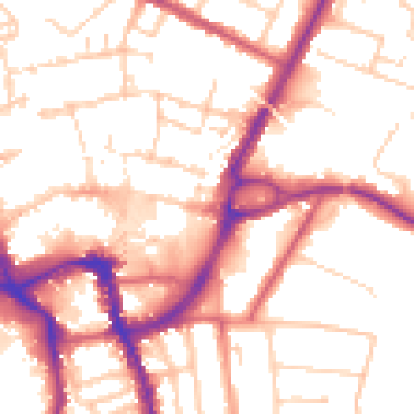 Daytime road noise heatmap for ME14 1BQ