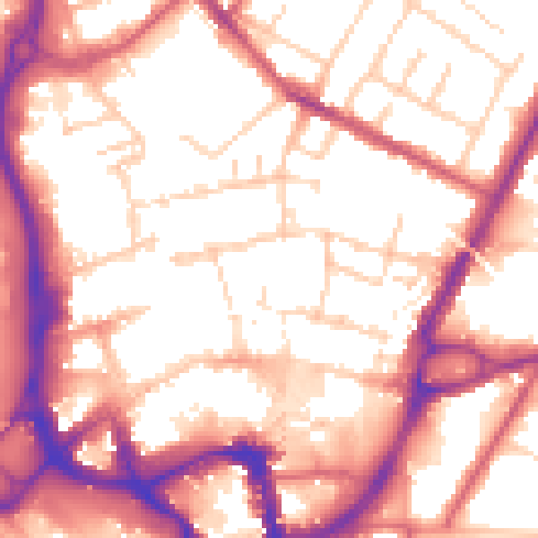Daytime road noise heatmap for ME14 1BX