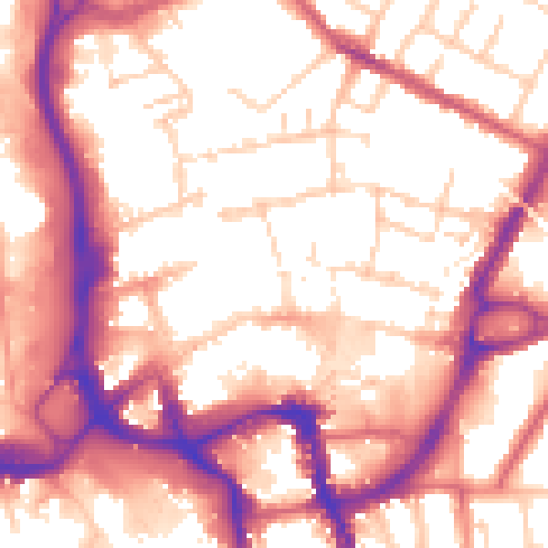 Daytime road noise heatmap for ME14 1BZ