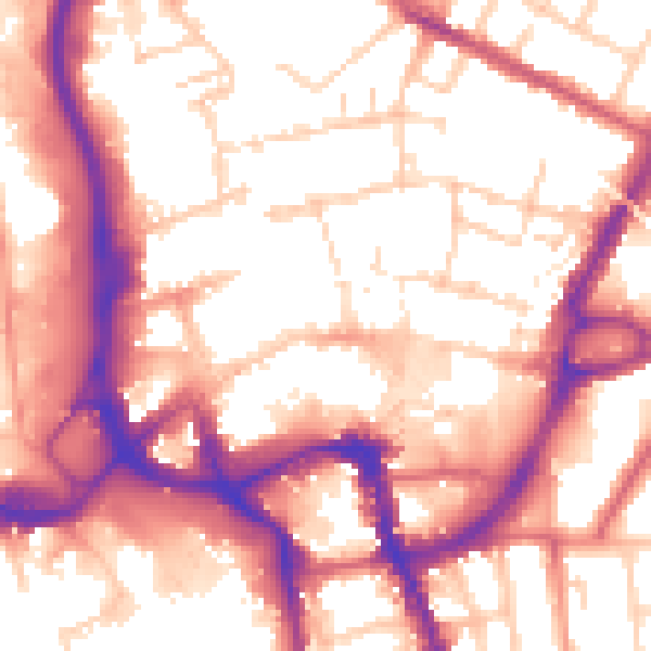 Daytime road noise heatmap for ME14 1DJ