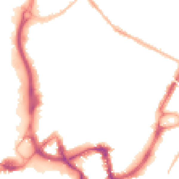 Night-time road noise heatmap for ME14 1DS