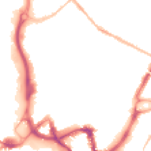 Night-time road noise heatmap for ME14 1DY