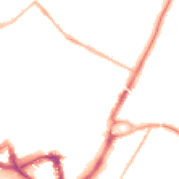 Night-time road noise heatmap for ME14 1EE