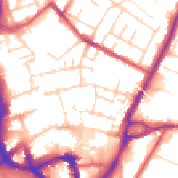 Daytime road noise heatmap for ME14 1EH
