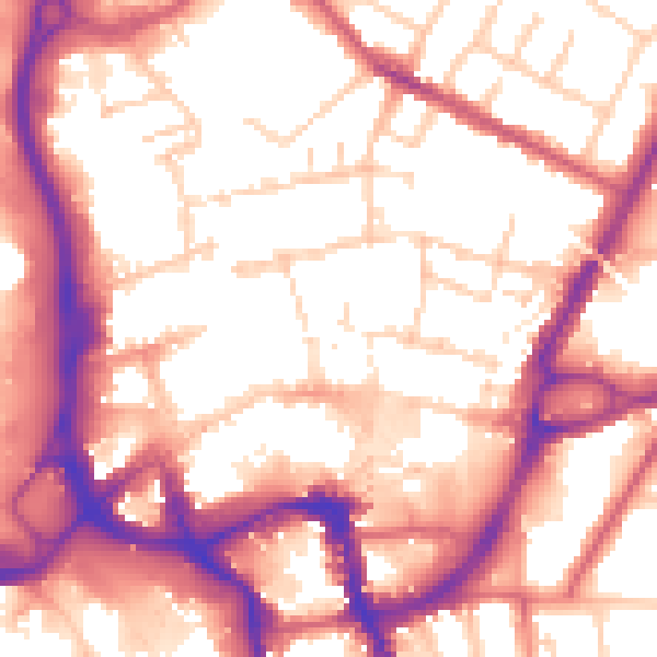 Daytime road noise heatmap for ME14 1EL