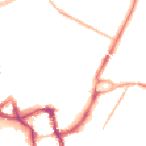 Night-time road noise heatmap for ME14 1EP