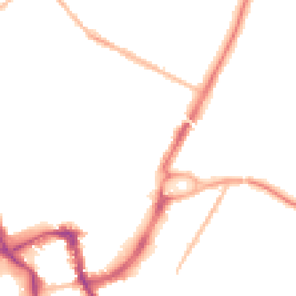 Night-time road noise heatmap for ME14 1ER